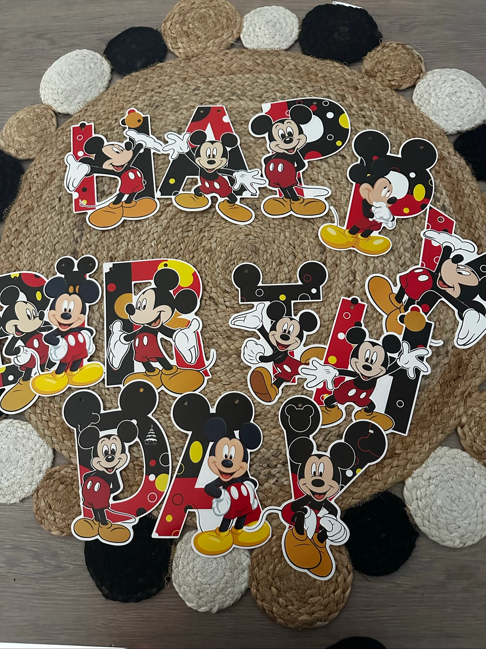 Guirlande Mickey « Happy Birthday »
